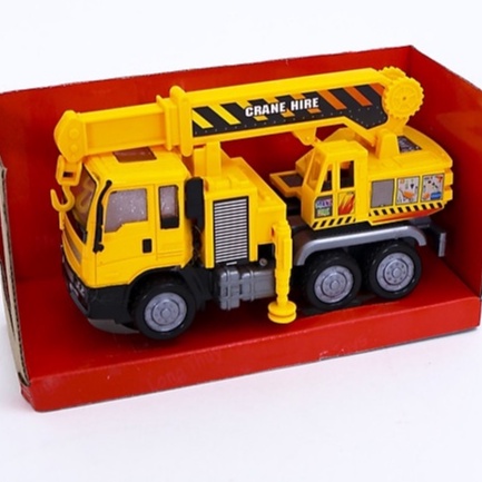 Đồ Chơi Mô Hình Xe Cần Cẩu Đèn Pin Nhạc 3D Long Thủy Cho Bé