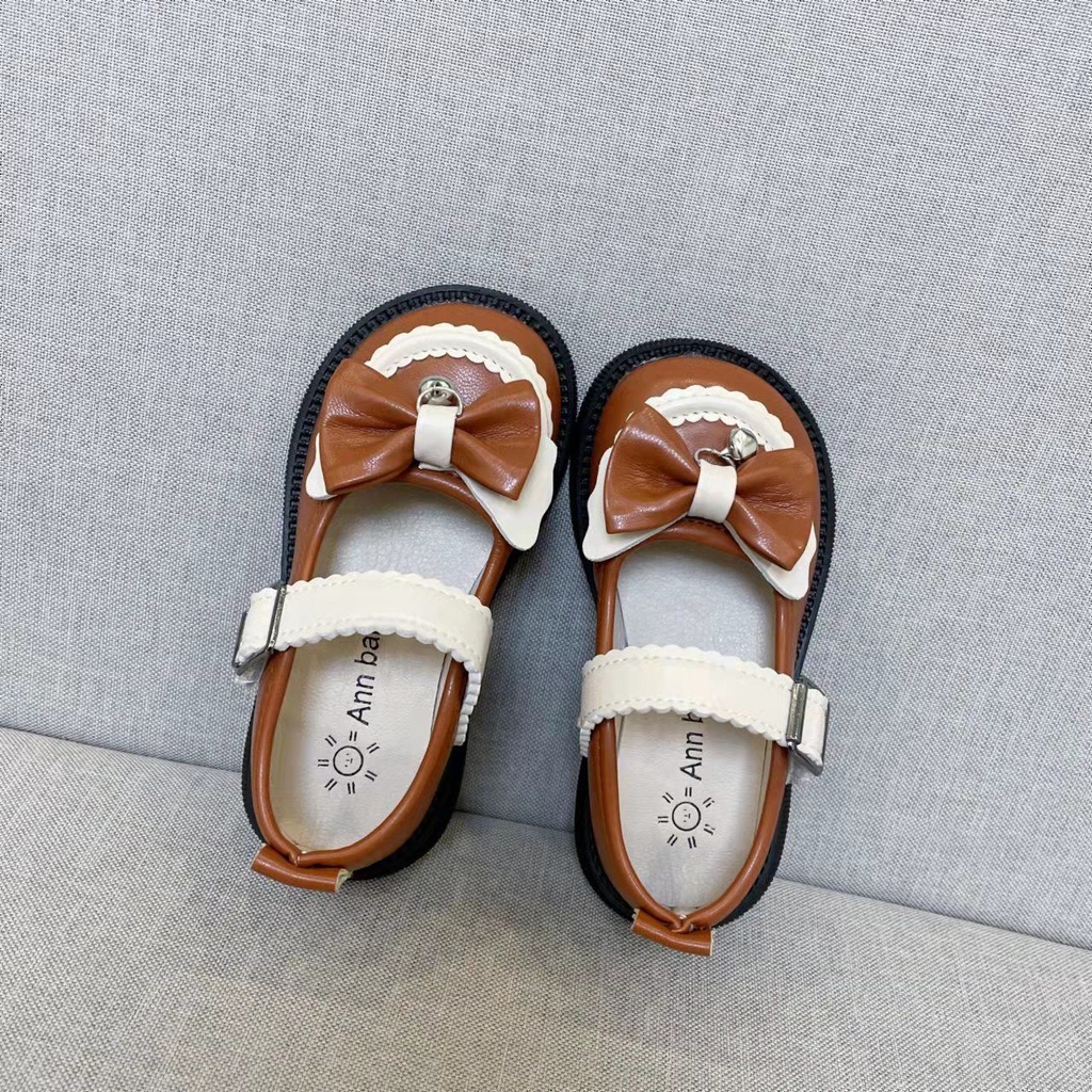 Giày Da Mũi Tròn Phong Cách Công Chúa Lolita Nhật Bản 2022 Cho Bé Gái