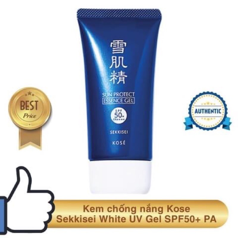 Kem chống nắng Kose Sekkisei White UV Gel SPF50+ PA++++ 80g mẫu mới của Nhật