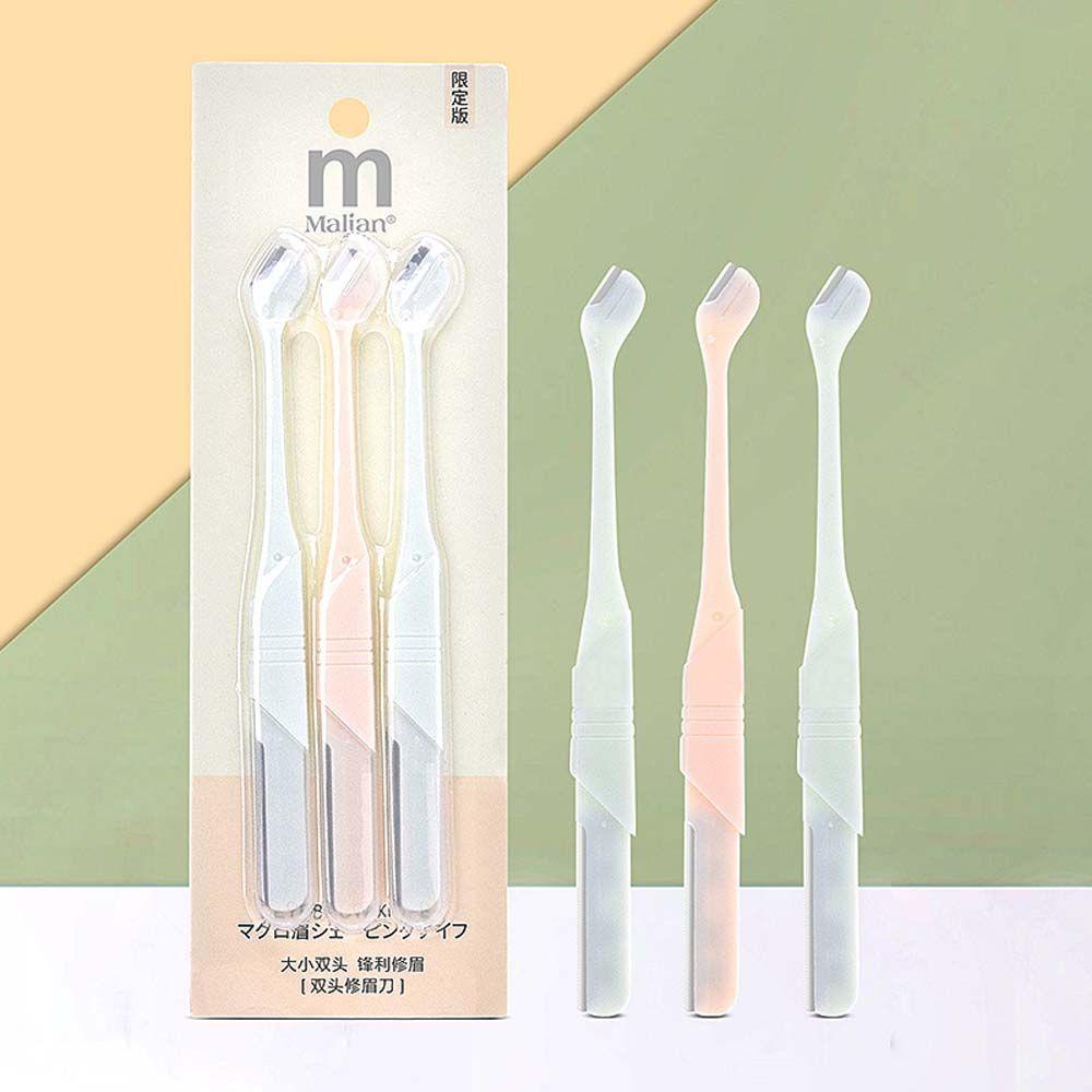 QQMALL Dụng Cụ Tỉa Lông Mày Hai Đầu Bằng Thép Không Gỉ Cho Người Mới Bắt Đầu