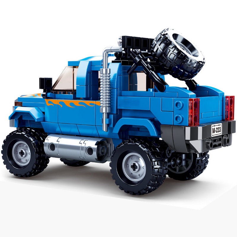 Bộ 363 Miếng Lắp Ráp Mô Hình Xe Tải, Xe Jeep Cho Bé