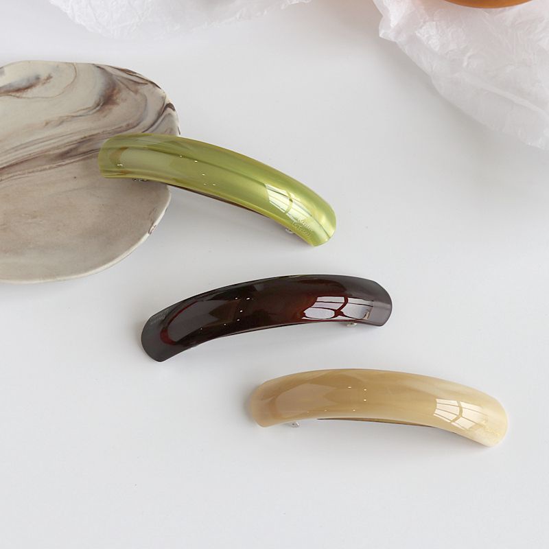 Kẹp Tóc Màu Xanh Lá / Đen Phong Cách Retro Thanh Lịch Cho Nữ