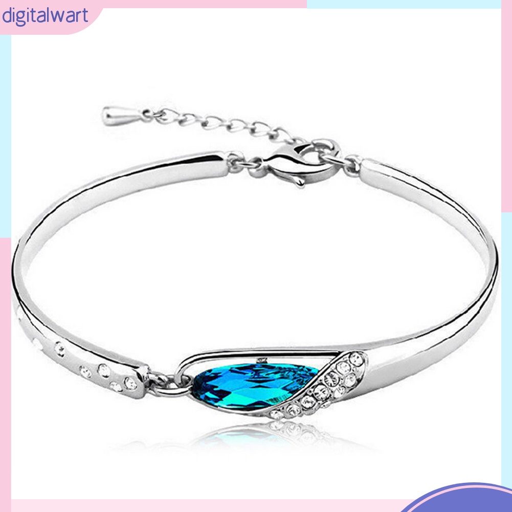 Vòng Tay Màu Bạc Đính Đá Thời Trang Cho Nữ