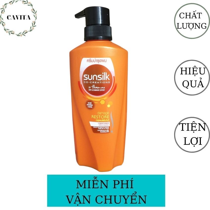 Dầu Gội Sunsilk Mềm Mượt 400ml-450ml Thái Lan CAVITA giúp nuôi dưỡng tóc dài, dày, óng mượt suốt ngày dài