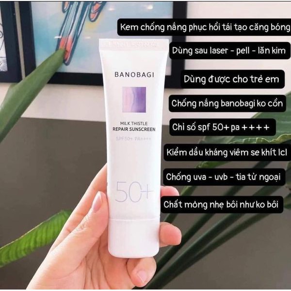 KEM CHỐNG NẮNG BANOBAGI MILK THISTLE REPAIR SUNSCREEN