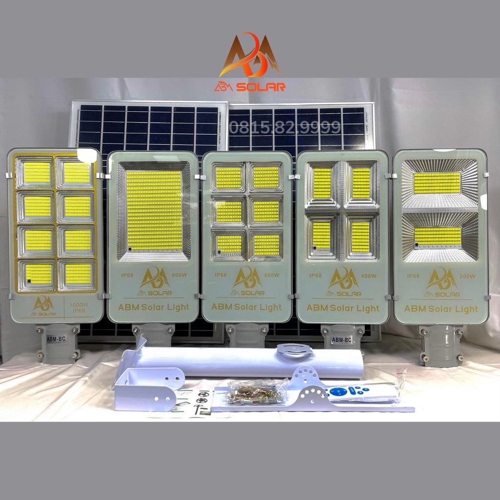 Đèn Năng Lượng Mặt Trời 200W - 1000W, Đèn Đường , Sân Vườn . Tấm Pin Năng Lượng Rời  , IP68 Chống Nước  ABMSOLAR