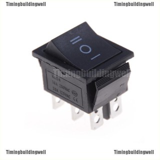 1pcs kcd4 rocker switch black dpdt on/off/on 6 pin 16a/250vac 20a/125vac