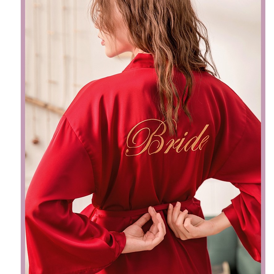Áo Choàng Ngủ Cô Dâu ✅ Kimono Choàng Makeup Studio✅ IVY214