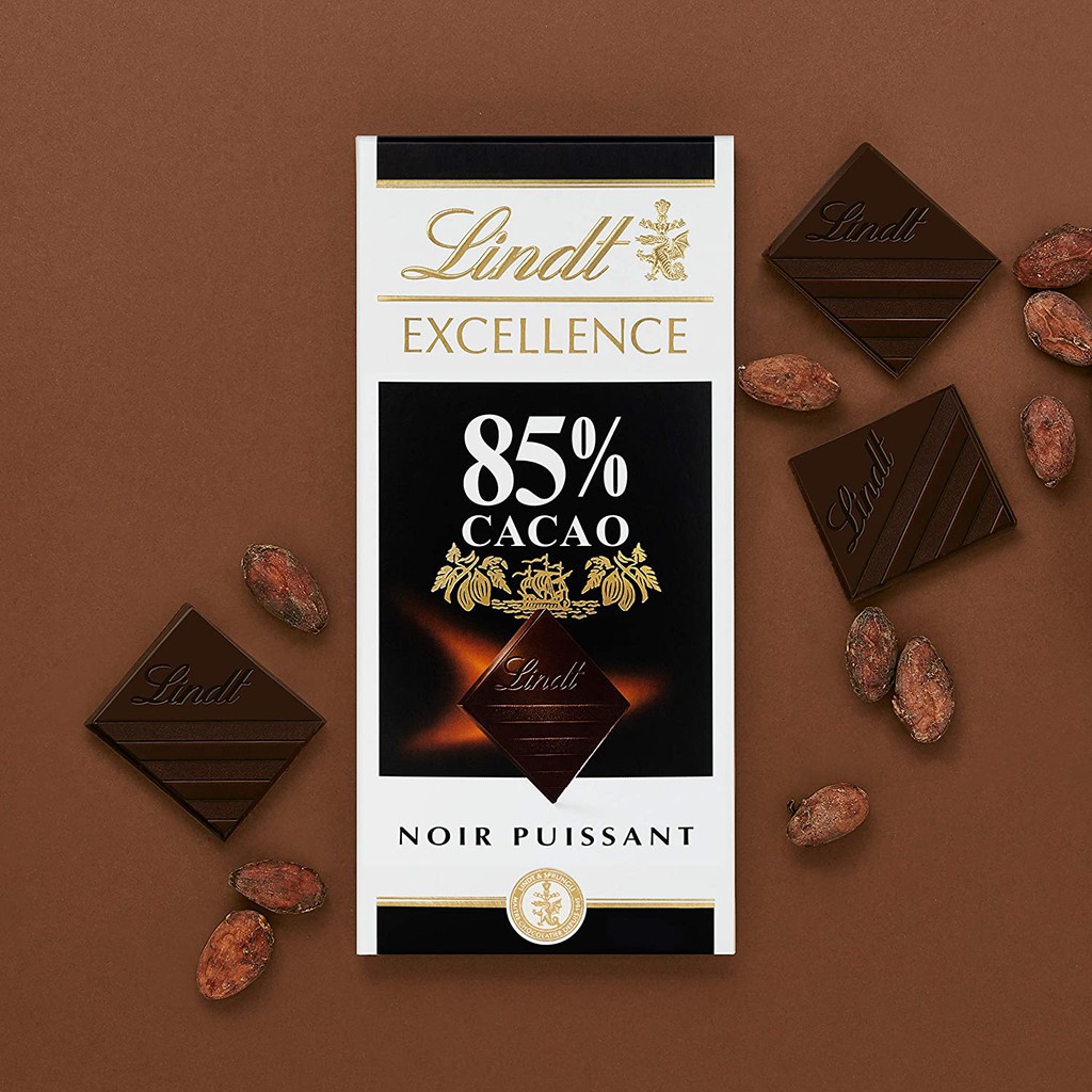 Socola đen 85% cacao 100g - Chocolate Lindt Excellence Noir 85 (Sô cô la nhập khẩu Pháp)