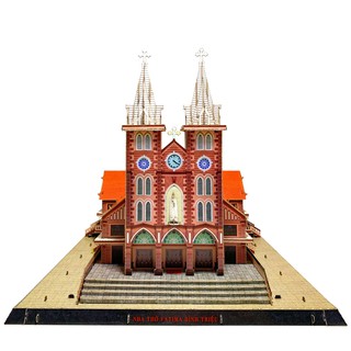 Mô hình giấy 3D Nhà thờ Fatima Bình Triệu tự lắp ghép - TAYTA