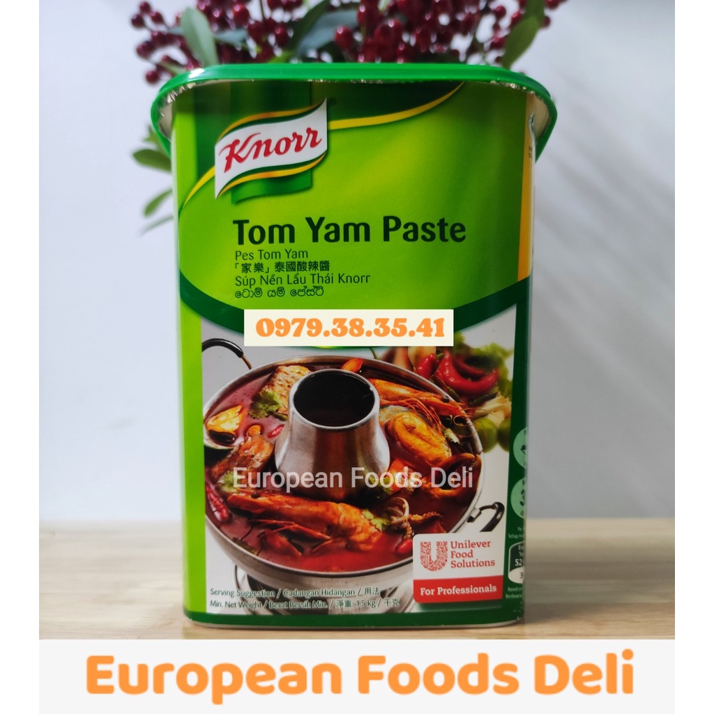 Gia Vị Súp Nền Lẩu Thái Knorr Tom Yam Paste Hộp 1.5KG