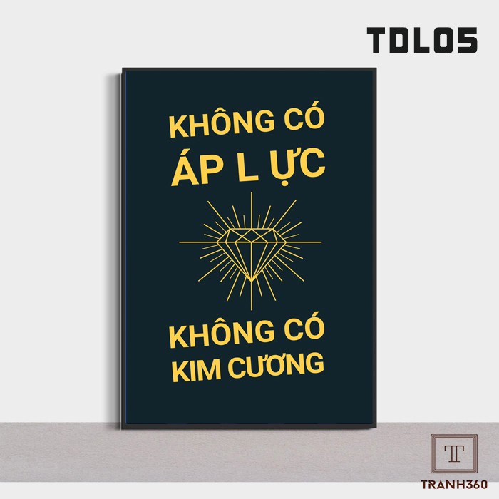 Tranh slogan tạo động lực nhân viên tranh khẩu hiệu decor treo tường trang trí văn phòng công ty vải canvas có khung