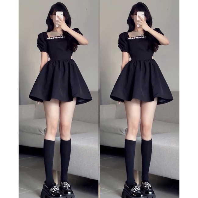 Đầm taobao cut eo