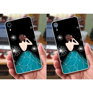 Ốp lưng iPhone XR (dẻo viền trắng trong) - Hình Cô Gái Xinh