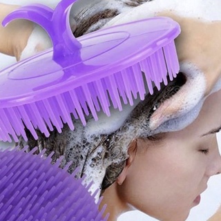 1 lược gội đầu Silicone hình hoa mận màu sắc ngẫu nhiên