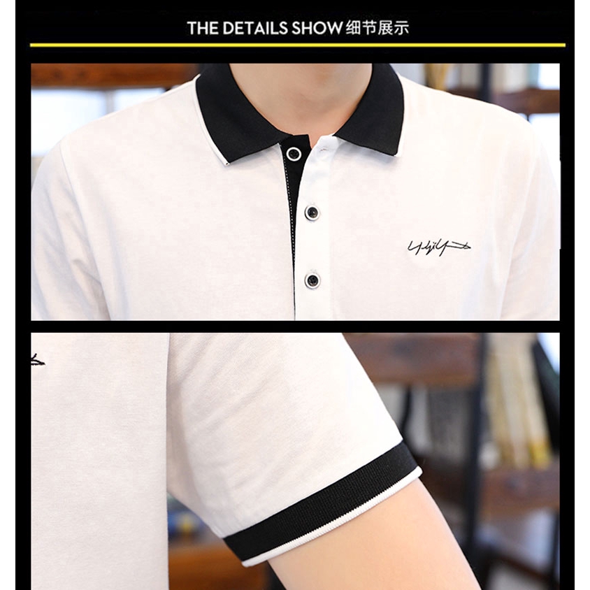 Áo Thun Polo Tay Ngắn Màu Trơn Cho Nam