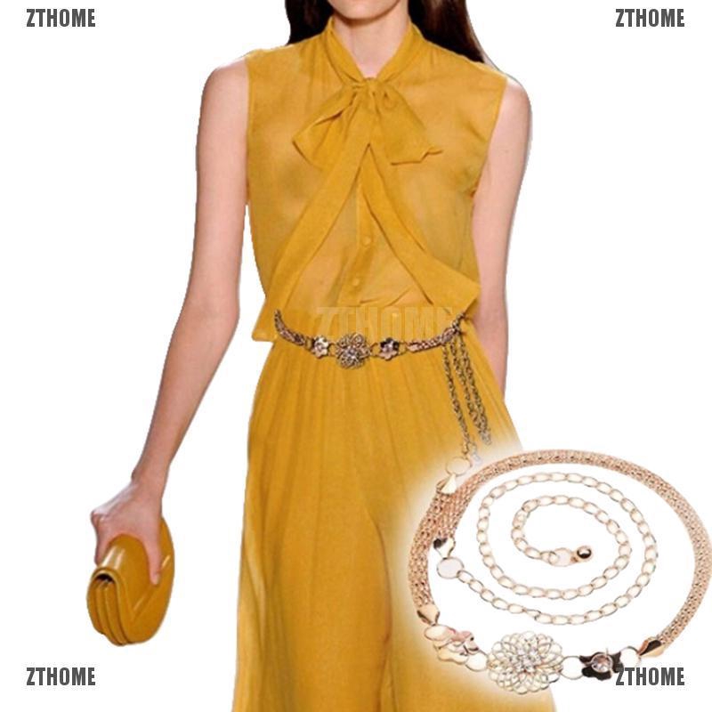 Thắt Lưng Dây Xích Bằng Kim Loại Thiết Kế Thanh Lịch Thời Trang