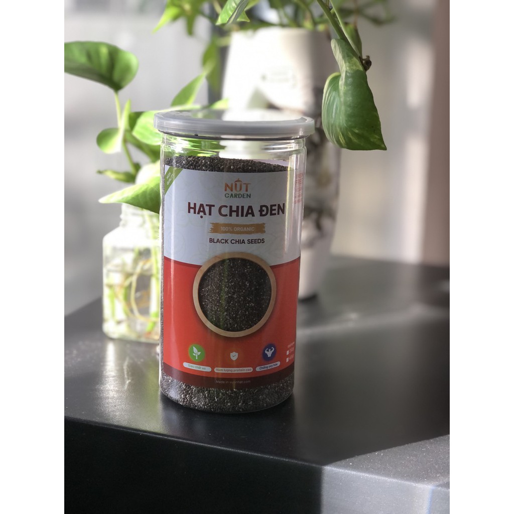 Hạt Chia Đen Úc/Peru Chính Hãng Nut Garden - Chia có độ tinh khiết cao - Hũ 500gr, 1kg