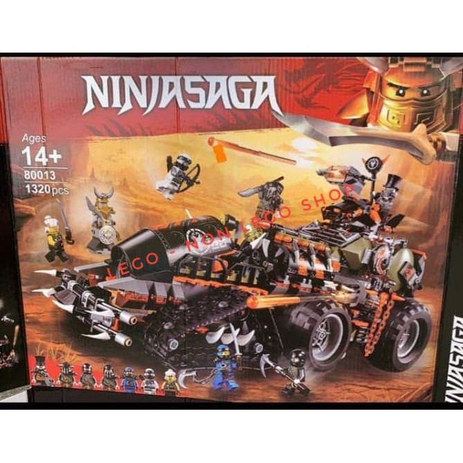 Lego Ninjago - Lepin 06089 , Leji 80012 ( Xếp Hình Pháo Đài Di Động 1179 khối )