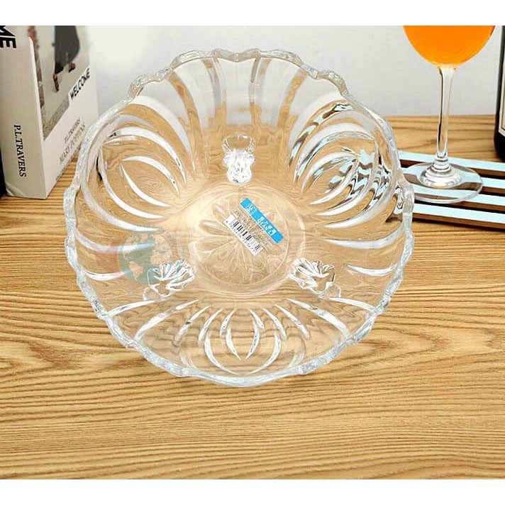 DĨA TRÁI CÂY THỦY TINH 3 CHÂN - KHAY ĐỰNG HOA QUẢ | BigBuy360 - bigbuy360.vn