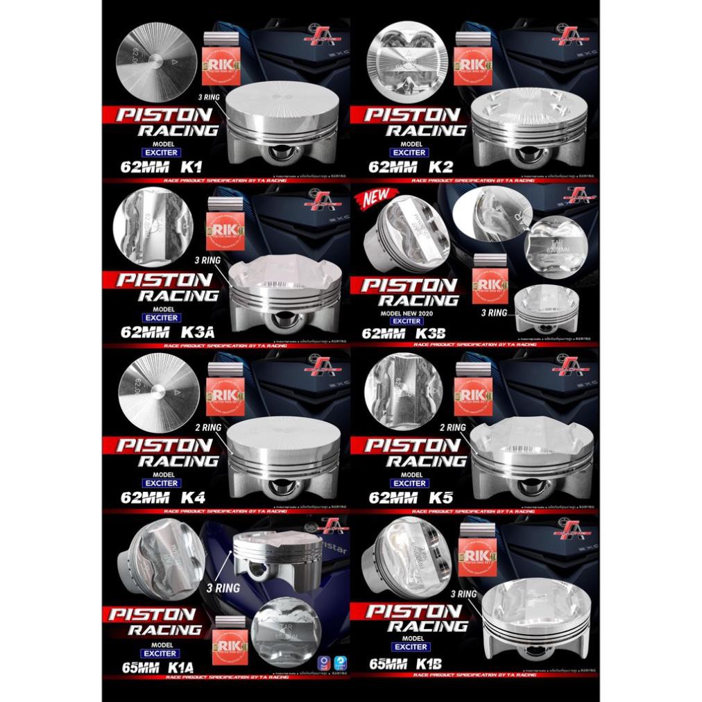 Trái piston nén size 62mm - 65mm - 68mm dành cho Exciter.