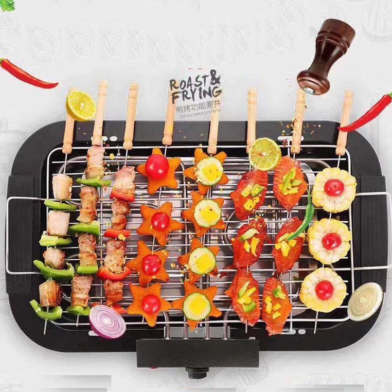 Bếp nướng điện Hàn Quốc BBQ không khói, bếp vỉ nướng công suất 2000W lò nướng chính nhanh dễ dàng vệ sinh Angola
