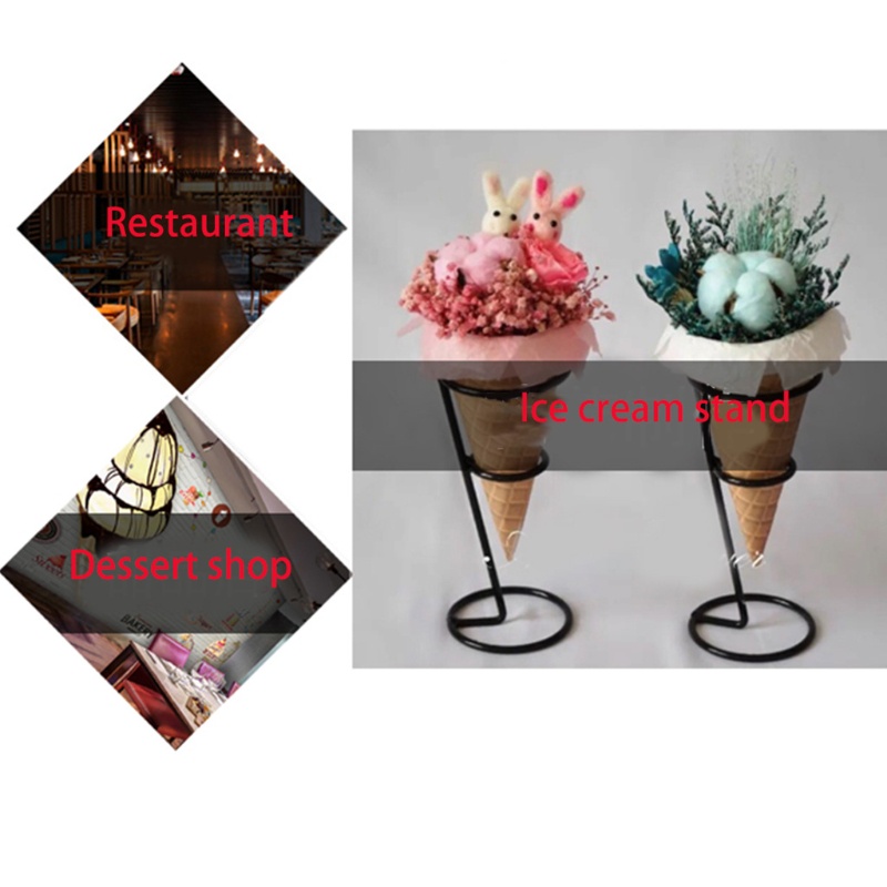 Giá Sắt Màu Đen Trưng Bày Kem Ốc Quế / Sushi / Cupcake / Bánh Cupcake