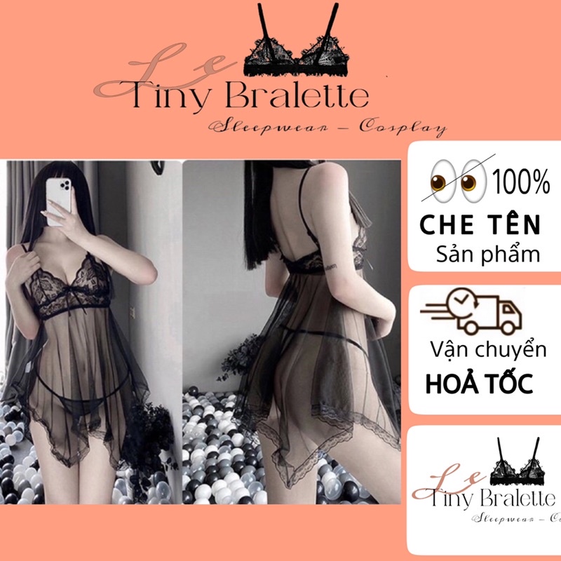 Đầm Ngủ Siêu Hot Ren Sexy Tặng Chip-(T01)Letinybralette