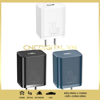 Củ sạc nhanh PD 20W Baseus Speed Mini một cổng sạc Type-C, sạc nhanh 3A, Quick Charge, tương thích nhiều thiết bị