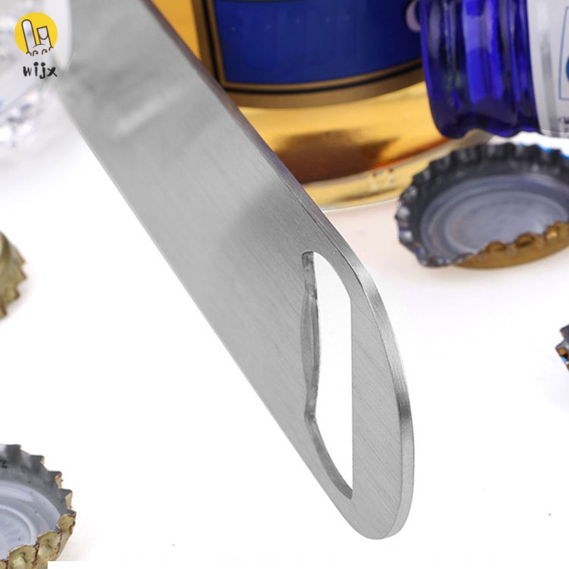 WiJx Bottle Openers Heavy Duty Stainless Steel Openers Professional Grade Flat Bottle Openers Bartender Stainless Steel