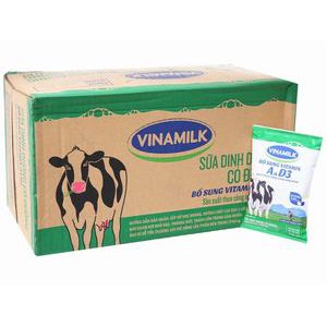 Sữa tươi VINAMILK bịch 220ml CÓ ĐƯỜNG - Sữa tươi Vinamilk tiệt trùng thùng 48 bịch có đường