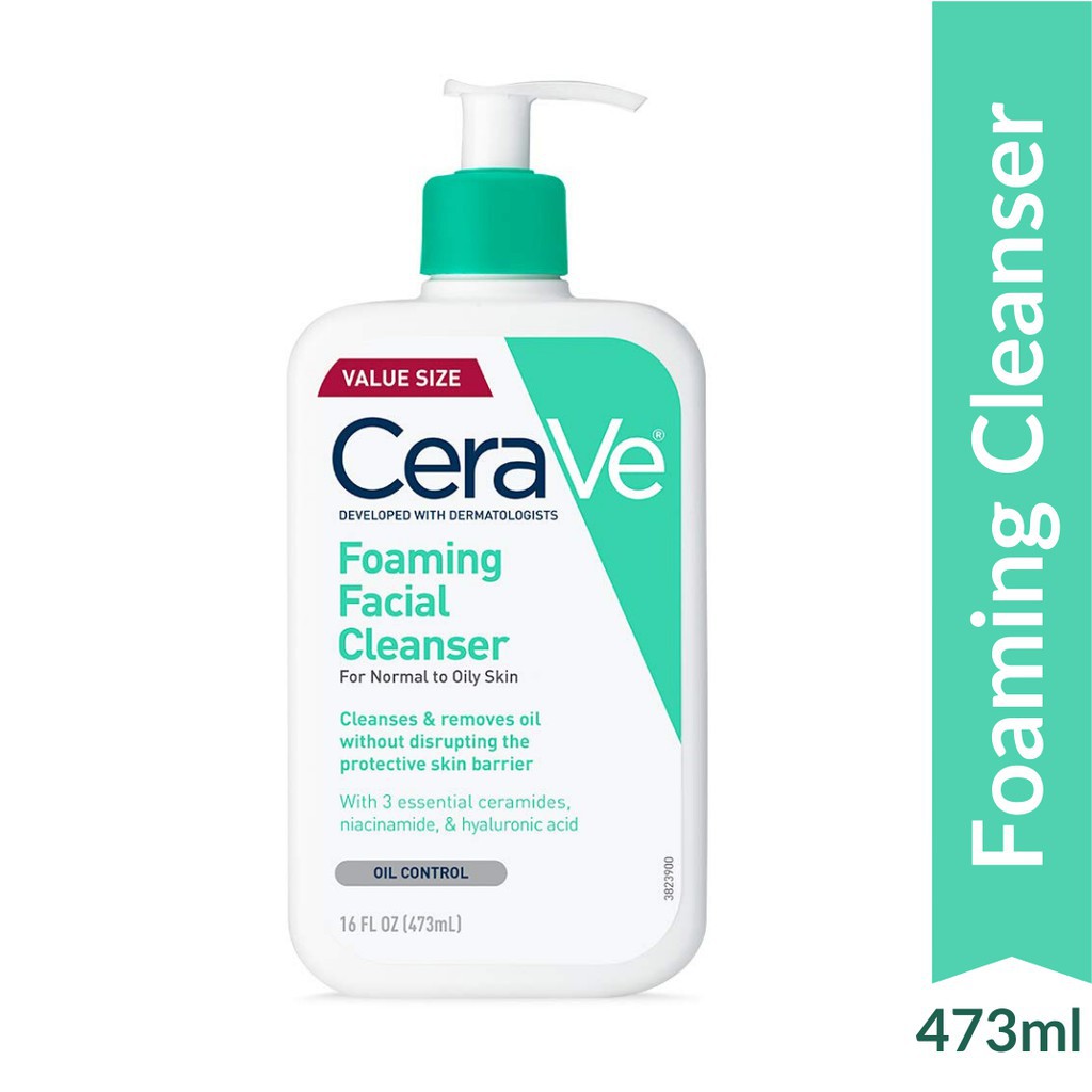 Sua rua mat Cerave foaming facial cleanser cho da dầu , sửa rửa mặt da dầu Cerave foaming facial cleanser luckily1702