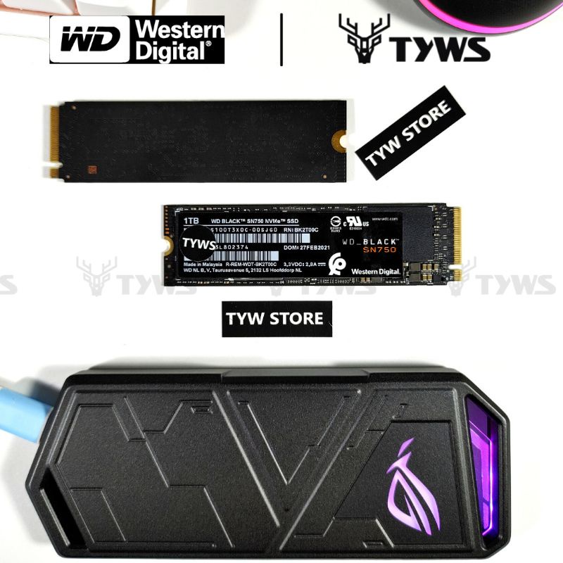 [600 TBW] Ổ Cứng SSD M.2 NVMe 1TB WD Black SN750 Western Digital Gen 3×4 - Bảo hành 1 đổi 1 SN7501TB