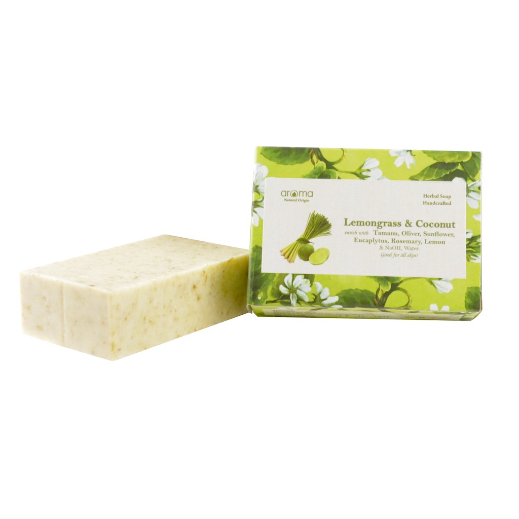 Xà Phòng Thủ Công Sả Chanh Aroma - Lemongrass Handcrafted Soap 100gr