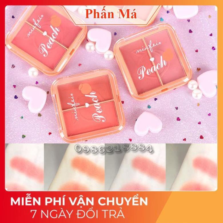 [FREESHIP]  Phấn má hồng 2 ngăn Minfei Peach hàng Nội Địa Trung MFP4