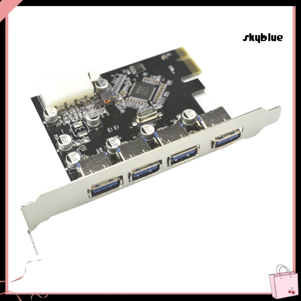 [SK]Internal 4 USB 3.0 PCI-E PCI Express Expansion Card Adapter for Desktop Computer