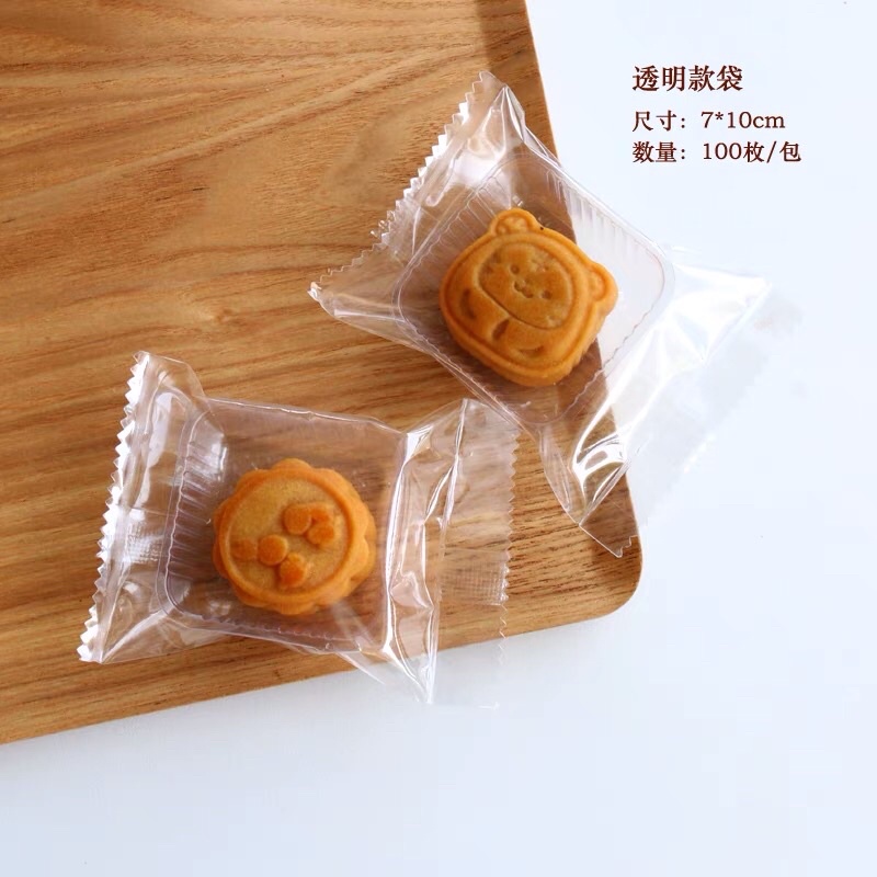 Set 100 khay túi loại trong đựng bánh quy bánh dứa bánh trung thu 20-30gr