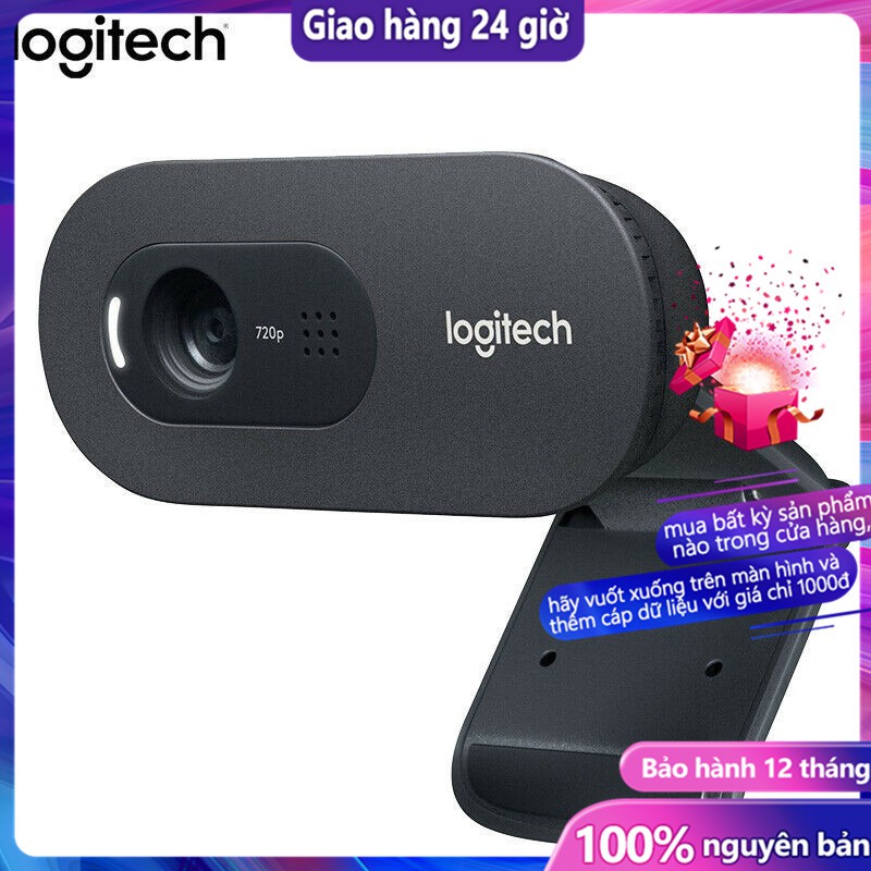 Webcam Logitech C270i HD Video 720P tích hợp micro hỗ trợ chơi game/phát sóng trực tiếp cho máy tính để bàn