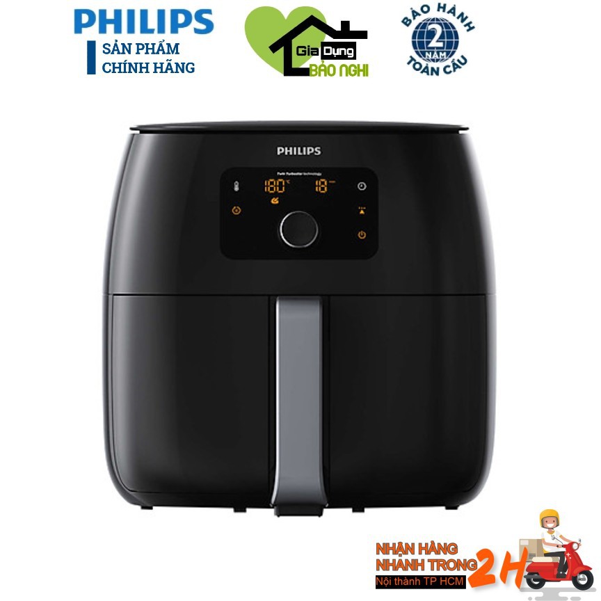 Nồi Chiên Không Dầu Điện Tử Philips HD9650 XXL (7.3L) - Hàng Chính Hãng