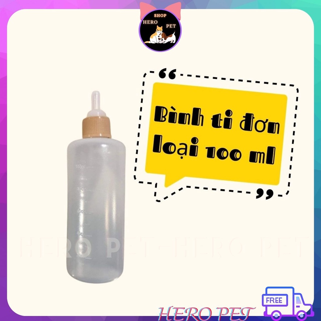 Bình ti sữa chó mèo, bình sữa cho chó mèo sơ sinh  - 60ml và 150ml  - Hero Pet