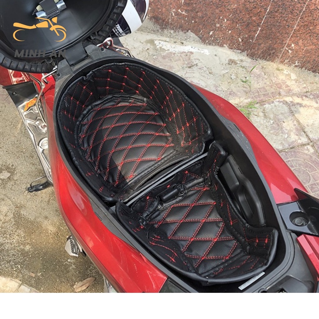 ☾□Lót Cốp Da Cách Nhiệt Chống Sốc Xe Máy Honda Airblade 2013-2021 Có Túi Đựng Giấy Tờ Minh An