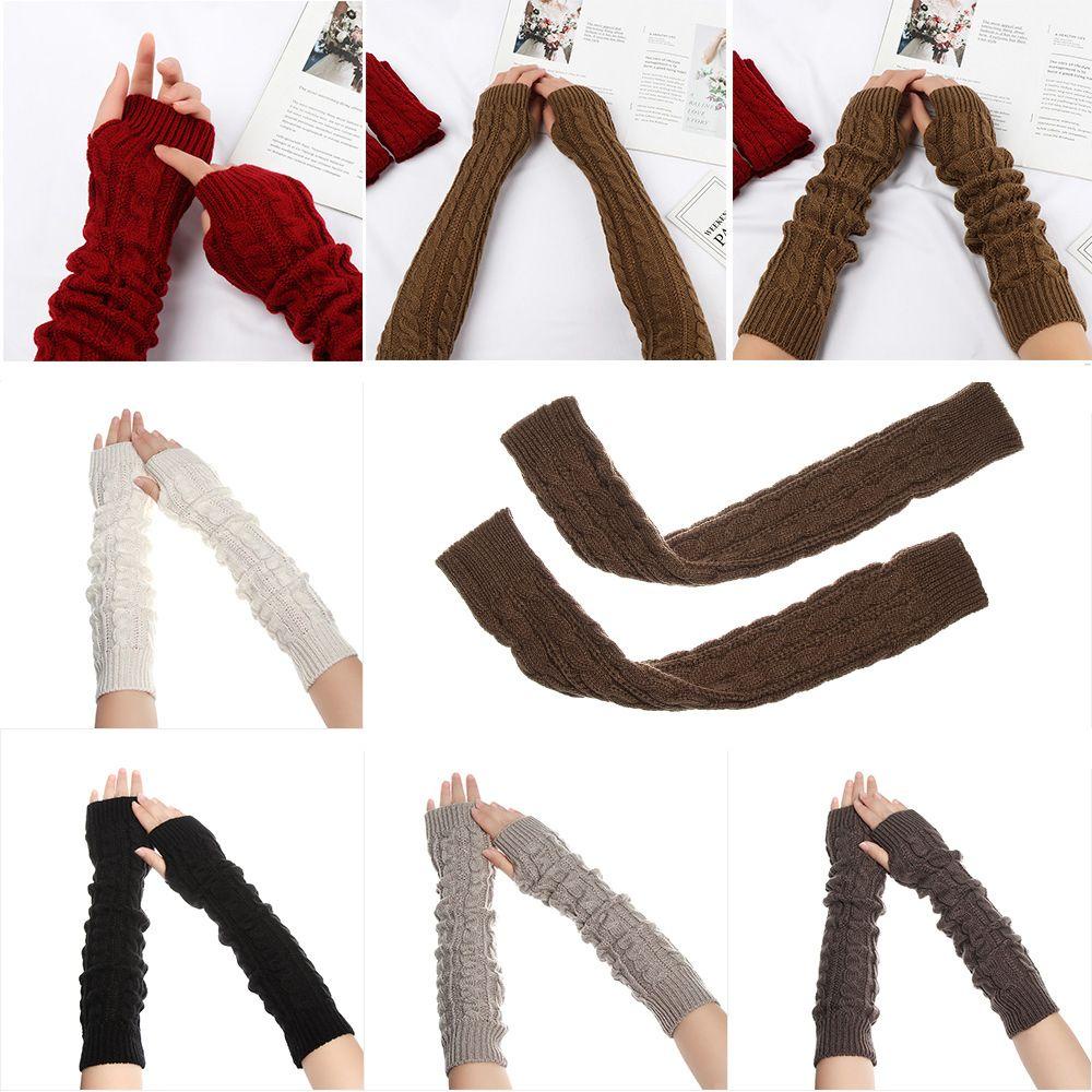 MAXG Găng Tay Dài Hở Ngón Giữ Ấm