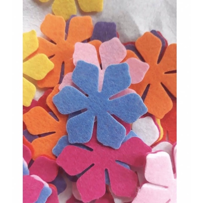 Hoa nỉ cắt sẵn túi 100 bông