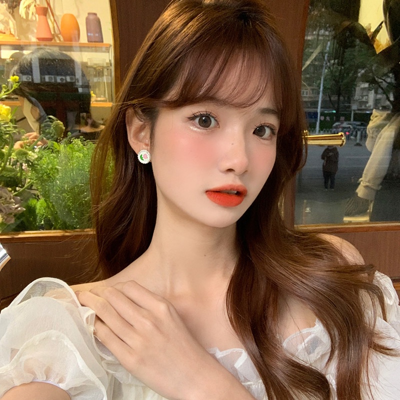 Bông Tai Hình Tròn Đính Ngọc Trai Dễ Thương Thời Trang 2022