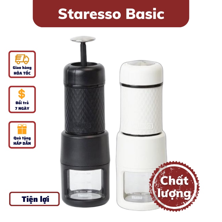 Máy pha cafe mini STARESSO BASIC Chính hãng máy pha cà phê cầm tay bản nâng cấp mới nhất 2021