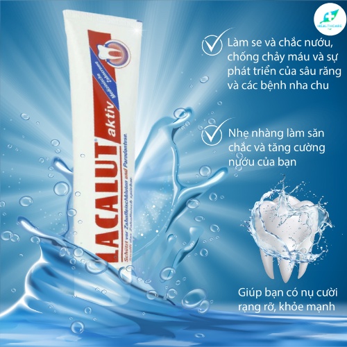 Kem Đánh Răng Chảy Máu Chân Răng Lacalut Aktiv 75ml NHẬP KHẨU ĐỨC - Kem Đánh Răng Nhiệt Miệng, Viêm Lợi Và Nha Chu