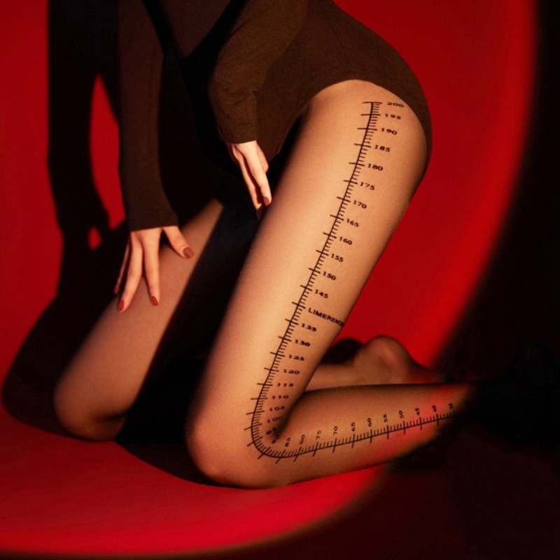 Youyo Quần Tất Lụa Đen Lưng Cao Co Giãn Gợi Cảm In Số Cho Nữ Đi Tiệc Hóa Trang