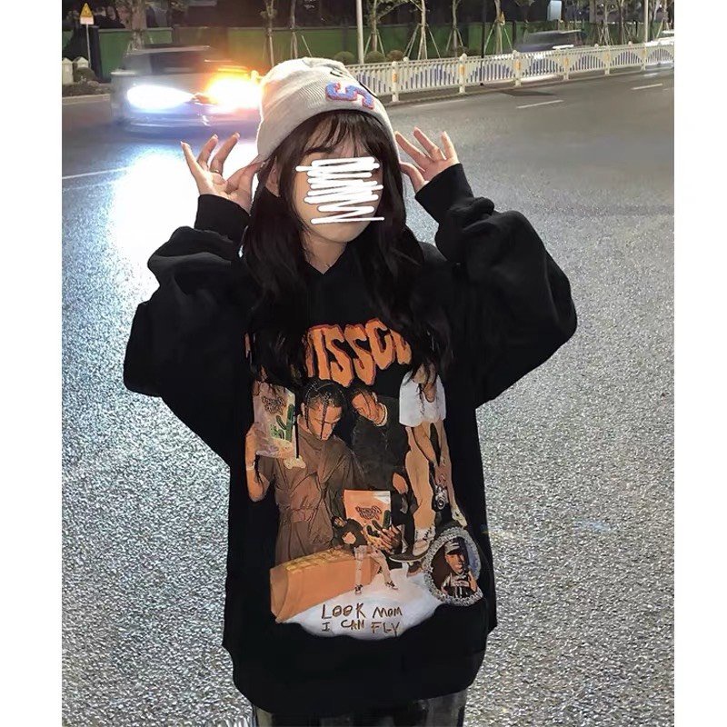 Áo khoác Hoodie Travisscott dài tay, Áo Hoodie nỉ bông phong cách Hàn Quốc | BigBuy360 - bigbuy360.vn