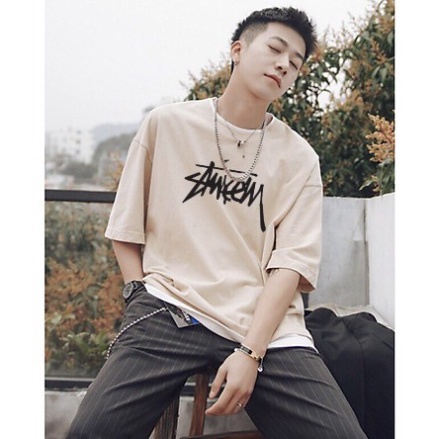 Áo thun unisex KHỔNG HIỀN from rộng cổ tròn tay lỡ freesize 38-70kg CHỮ THÁI