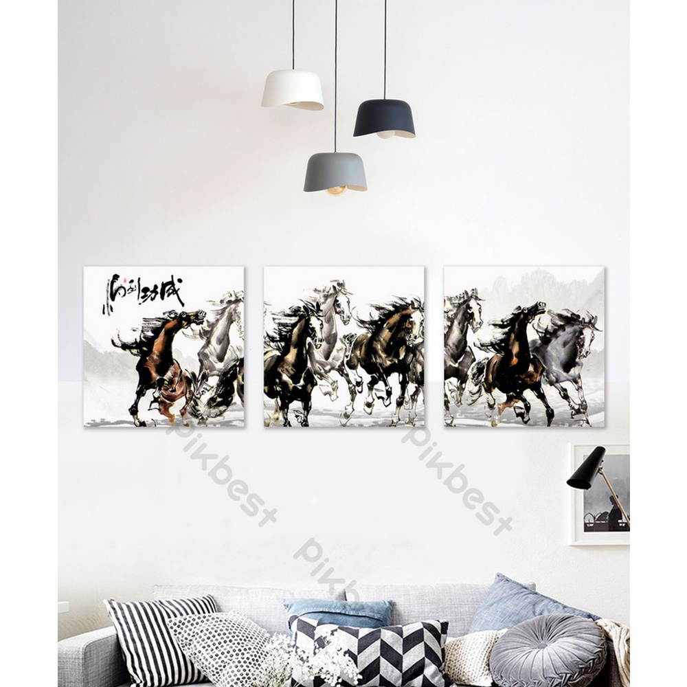 In hình ép gỗ Laminate TRANH ĐỘNG VẬT - Mẫu 1 (3 Vuông 3x20x20, 3x25x25, 3x30x30). In ảnh theo yêu cầu